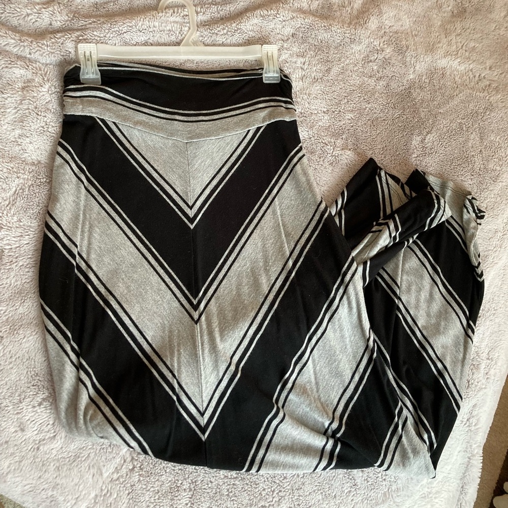Merona Grey and Black Maxi Skirt